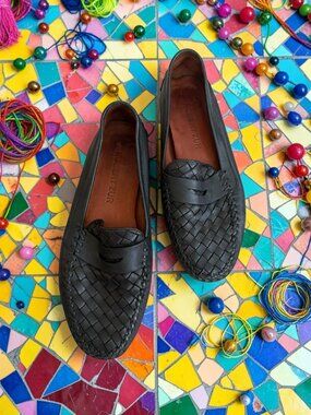 ROBERT ZUR Women’s Black Leather Loafers Flats Size 9.5